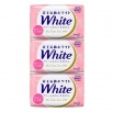 Натуральное увлажняющее туалетное мыло "White" со скваланом (роскошный аромат роз) 85 г х 3 шт. 