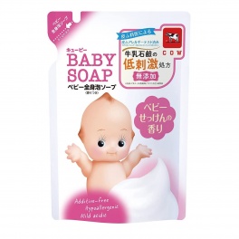 Детская пенка "2 в 1" для мытья волос и тела с первых дней жизни с ароматом мыла ("Без слёз") "QP Baby Soap" 350 мл, мягкая упаковка