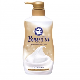Сливочное жидкое мыло "Bouncia" для рук и тела с ароматом цветочного мыла 460 мл, дозатор