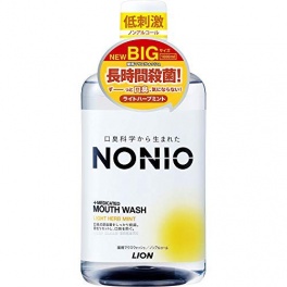 Ежедневный зубной ополаскиватель "Nonio" с длительной защитой от неприятного запаха (без спирта, легкий аромат трав и мяты) 1000 мл 