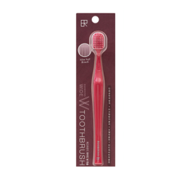 ШИРОКАЯ 6-рядная зубная щётка "EGOROUND" c тонкими щетинками и современной ручкой (мягкая), цвет красный 
