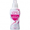 Кондиционер для белья "SOFLAN" (с длительной 3D-защитой от неприятного запаха "Premium Deodorizer Zero-Ø" - натуральный аромат роз) 550 мл 