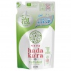 Бархатное увлажняющее мыло-ПЕНКА для тела с ароматом зелёных цитрусовых фруктов "Hadakara" (мягкая упаковка) 420 мл 