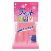 Резиновые перчатки (средней толщины, с внутренним покрытием) розовые РАЗМЕР M, 1 пара 