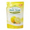 Крем-мыло для тела "Wins Body Soap grapefruit" с экстрактом грейпфрута и богатым ароматом (мягкая упаковка) 400 мл