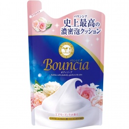 Сливочное жидкое мыло "Bouncia" для рук и тела с ароматом роскошного букета 400 мл (мягкая упаковка) 
