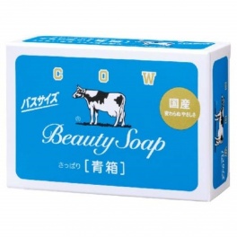 Молочное освежающее  туалетное мыло с прохладным  ароматом жасмина «Beauty Soap» синяя упаковка 1 шт * 130 г 