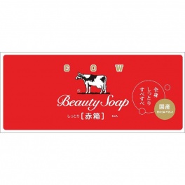 Молочное увлажняющее мыло с пудровым ароматом роз «Beauty Soap» красная упаковка, кусок 90 г × 6 шт.