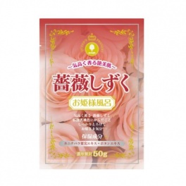 Соль для принятия ванны "Novopin Princess Bath Salt" с ароматом розовых лепестков (1 пакет 50 г) / бокс 12 шт. 