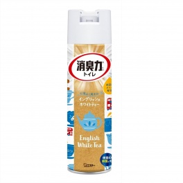 Освежитель воздуха для туалета "SHOSHU RIKI" (аэрозоль для туалета с антибактериальным эффектом «Английский белый чай») 365 мл 