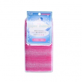 Мочалка для тела (с объемным плетением жесткая), 30 см х 100 см. Цвет: Ярко-розовый 