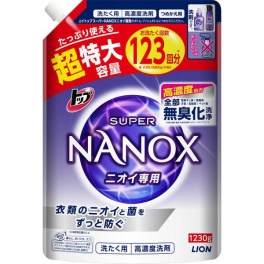 Гель для стирки " TOP Super NANOX" (концентрат для контроля за неприятными запахами) 1230 г, мягкая упаковка с крышкой 