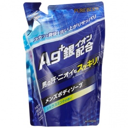 Крем-мыло для мужчин с ионами серебра увлажняющее, дезодорирующее (с ароматом мяты и цитруса) МУ 400 мл