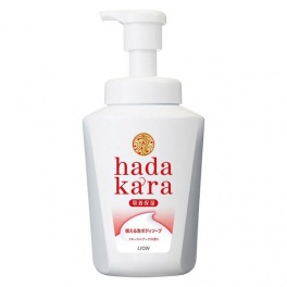 Бархатное увлажняющее мыло-ПЕНКА для тела "Hadakara" с ароматом букета цветов (для нормальной кожи) 550 мл, флакон 