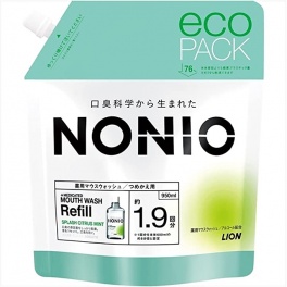 Ежедневный зубной ополаскиватель "Nonio" с длительной защитой от неприятного запаха (аромат цитрусовых и мяты) 950 мл, сменная упаковка с крышкой 