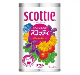 Туалетная бумага Crecia "Scottie FlowerPACK" двухслойная (25 м) 12 шт