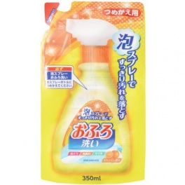 Чистящая спрей-пена для ванны "Foam spray Bathing wash" (с антибактериальным эффектом и апельсиновым маслом) 350 мл, мягкая упаковка