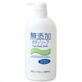 Натуральное бездобавочное жидкое мыло для тела для всей семьи "No added pure body soap" 550 мл, дозатор