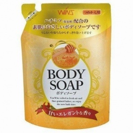 Увлажняющее крем-мыло для тела "Wins Body Soap honey" с мёдом 400 мл, мягкая упаковка