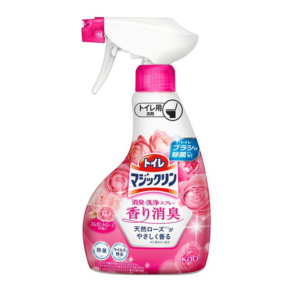 Чистящее и дезодорирующее пенящееся средство "Magiсclean" для туалета «Элегантная роза» (протирание сиденья и обработка унитаза / спрей) 350 мл