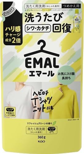 Жидкое средство "Emal" для стирки деликатных тканей (аромат свежей зелени) 360 г, сменная упаковка 