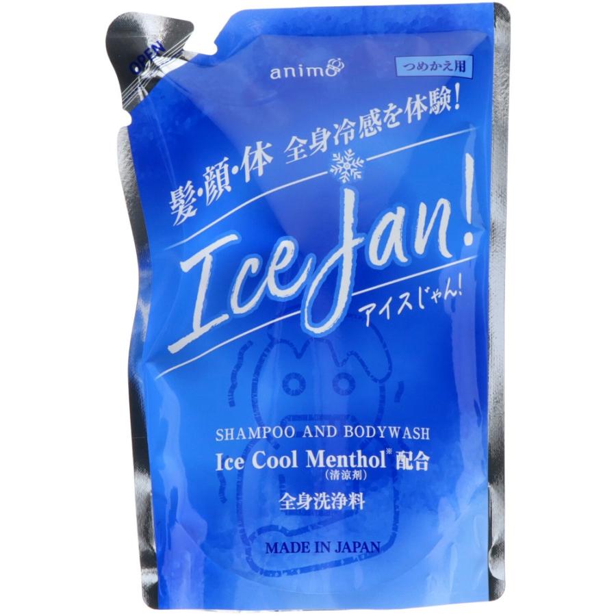 Шампунь и жидкое мыло "Animo Ice Jan!" для тела с охлаждающим эффектом (фруктово-цветочный аромат) 350 мл 