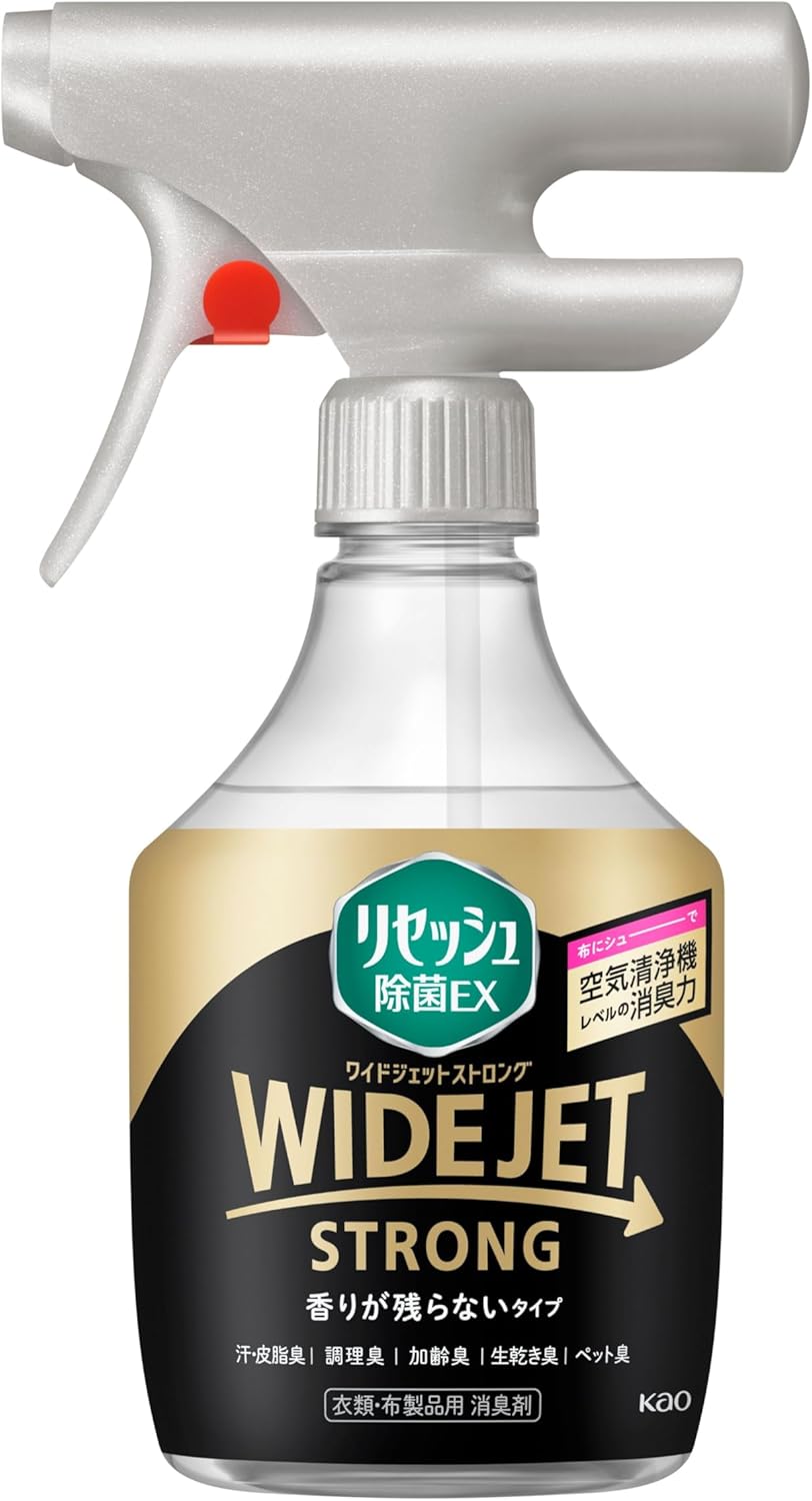 Кондиционер-спрей "Resesh Antibacterial EX DEO Wide Jet" для белья (усиленный дезодорирующий, антибактериальный, непрерывное широкое распыление / лёгкий аромат) 390 мл, флакон с распылителем