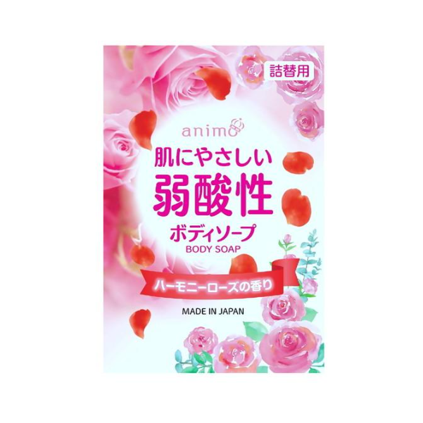 Слабокислотное жидкое мыло "Animo Harmony Rose" для тела (аромат розы) 340 мл, мягкая упаковка