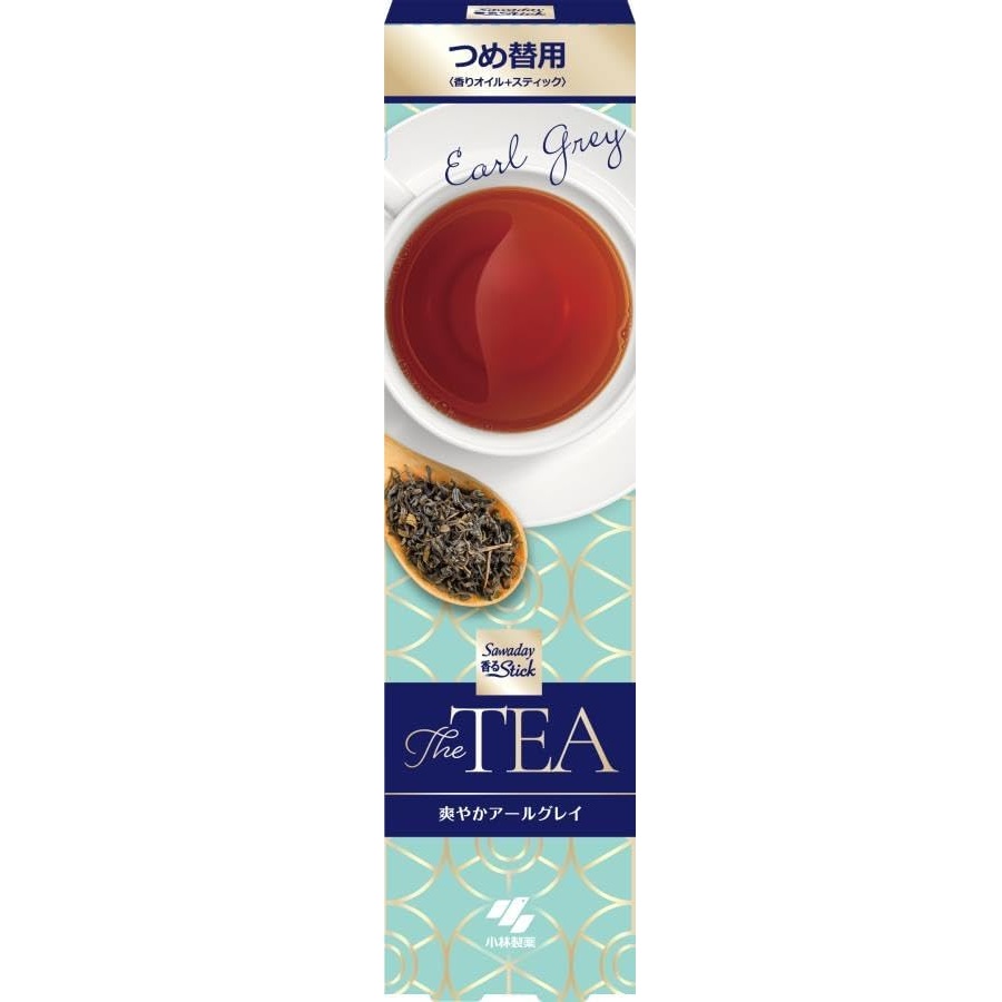 Ароматический диффузор для дома с палочками "Kobayashi EARL GREY TEA" «Цитрусово-цветочный» (без стеклянного флакона / наполнитель + палочки) 70 мл