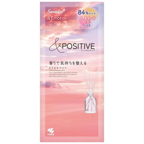 Ароматический диффузор для дома с палочками "Kobayashi POSITIVE EMOTION" «Цветы и ваниль» (стеклянный флакон + наполнитель + палочки) 70 мл 