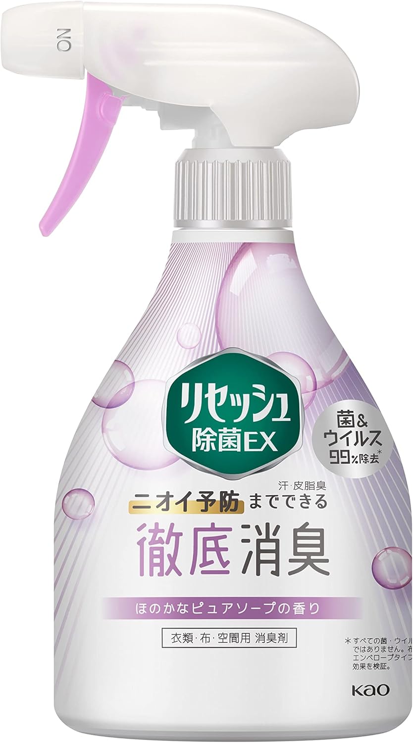 Кондиционер-спрей "Resesh Antibacterial EX" для белья (дезодорирующий, антибактериальный / аромат мыла) 370 мл, флакон с распылителем