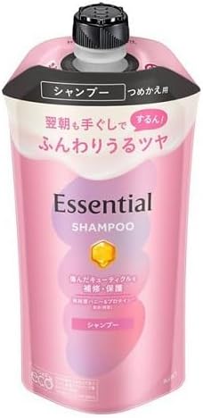 Шампунь "Essential" для сухих и повреждённых волос разглаживающий кутикулу "Объём и блеск" 300 мл, мягкая упаковка с крышкой 