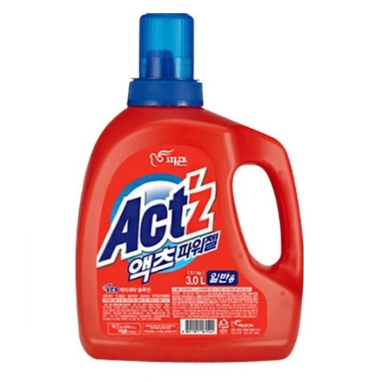 Концентрированный гель "Act’z Power Gel" для стирки белья для машин с вертикальной загрузкой (с ферментами, аромат свежих цветов) 3,0 л