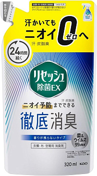 Кондиционер-спрей "Resesh Antibacterial EX" для белья (дезодорирующий, антибактериальный, лёгкий аромат) 320 мл, мягкая упаковка 