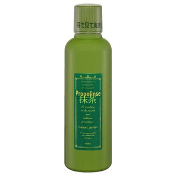 Ополаскиватель полости рта «Propolinse Matcha» (разрушающий и окрашивающий налёт, спиртовой, вкус «Зелёный чай матча») 600 мл 