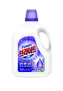 Жидкое средство "BRIGHT Liquid Detergent Lavender" для стирки с ферментами и содой (для сушки в помещении, защита тканей от повреждений волокон) 3,7 л 