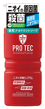 Мужское дезодорирующее жидкое мыло для тела с ментолом "PRO TEC" 420 мл, помпа