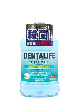 Зубной ополаскиватель полости рта "Animo Dentalife" комплексного действия со вкусом освежающей мяты (антибактериальный / бесспиртовой) 1000 мл 