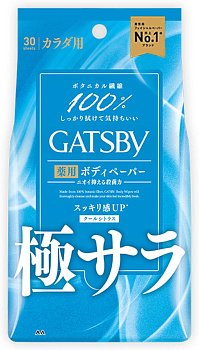 Мужской дезодорант-антиперспирант для всего тела в форме салфеток "Gatsby Body Wipes Deodorant Powder" с пудрой и охлаждающим ментолом «Освежающий цитрус» 30 шт. 