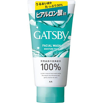 Мужская увлажняющая крем-пенка "Men’s Gatsby Moisure Foam" для умывания склонной к сухости кожи (с лёгким охлаждающим эффектом) 130 г