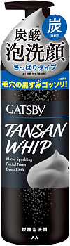 Мужская пенка "Gatsby Facial Foam Deep Black" для умывания с карбоновой кислотой и древесным углём (суперочищение и свежесть) 200 г 