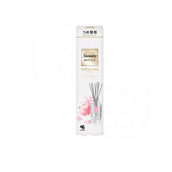 Ароматический диффузор для дома с палочками "Kobayashi PARFUM GRIS" «Parfum Gris» (без рифлёного флакона / наполнитель + палочки) 70 мл