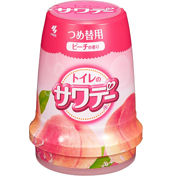 Освежитель воздуха для туалета Sawaday «Peach» (сменный гелевый блок) 140 г 