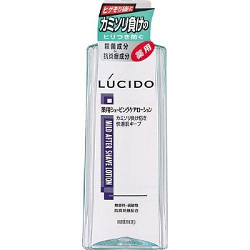 Мужской профилактический лосьон "Lucido After Shave Lotion" после бритья с противовоспалительным, антибактериальным и увлажняющим эффектом без запаха, красителей и консервантов 140 мл