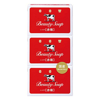 Молочное увлажняющее туалетное мыло с пудровым ароматом роз «Beauty Soap» (кусок 90 г х 3 шт.)