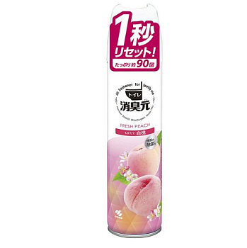 Освежитель-аэрозоль "Shoshugen" для туалета White Peach (с сочным ароматом белых персиков) 280 мл