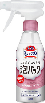 Моющее и чистящее средство "Magicclean" для туалета (спрей для удаления и предотвращения загрязнений в чаше унитаза / белые цветы) 300 мл