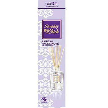 Ароматический диффузор для дома с палочками "Kobayashi PARFUM PALE MAUVE" «Parfum Pale Mauve» (без рифлёного флакона / наполнитель + палочки) 70 мл